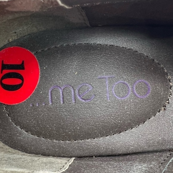 Me Too Brown Suede Zada Slip On Almond Toe Booties Size 10 Women's - Picture 2 of 9